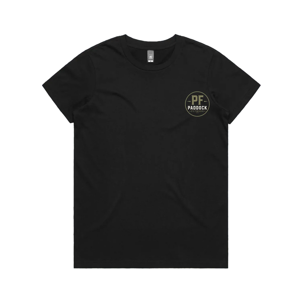 Black front flat lay