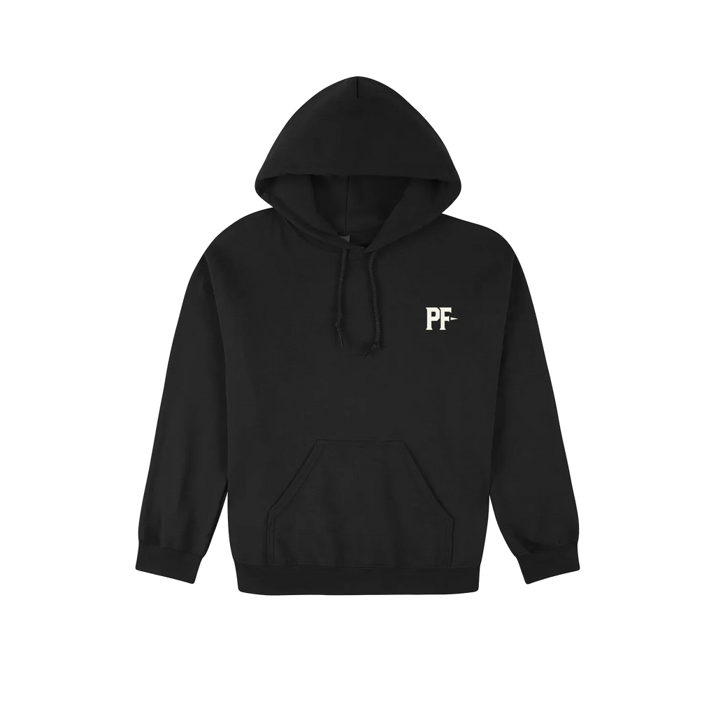 Black front flat lay