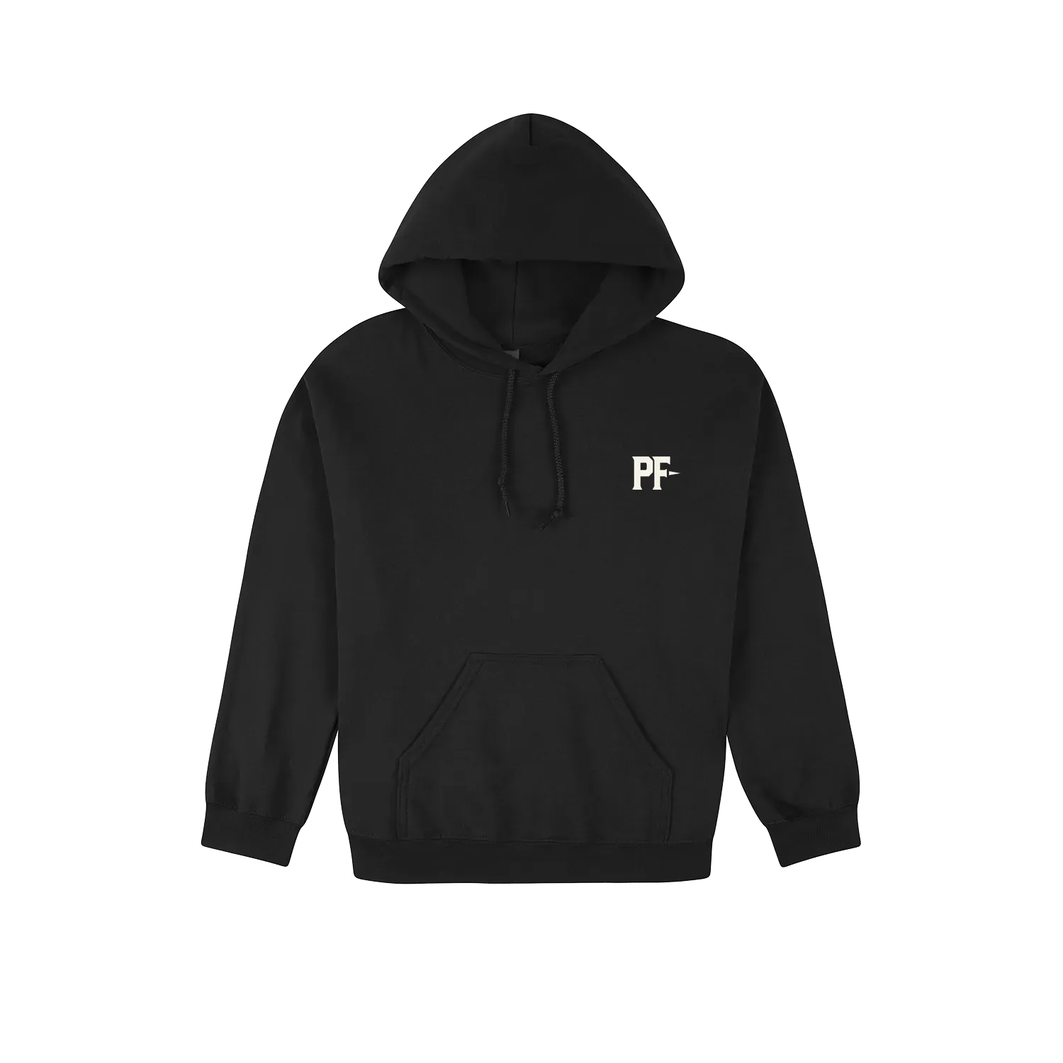 Black front flat lay