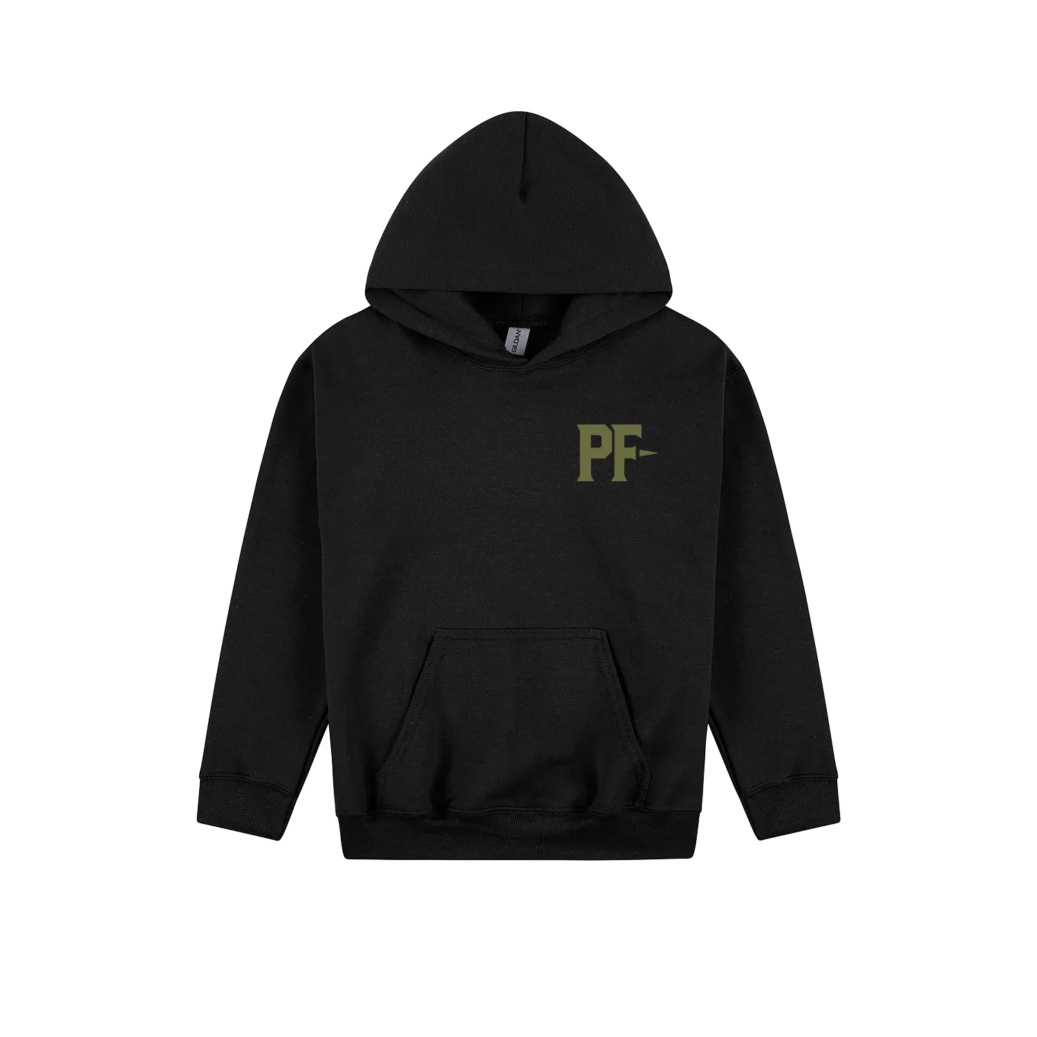 Black front flat lay
