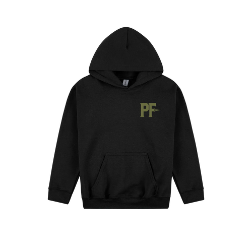 Black front flat lay